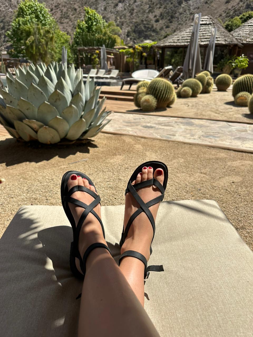 Sandalia Pompeya Negro